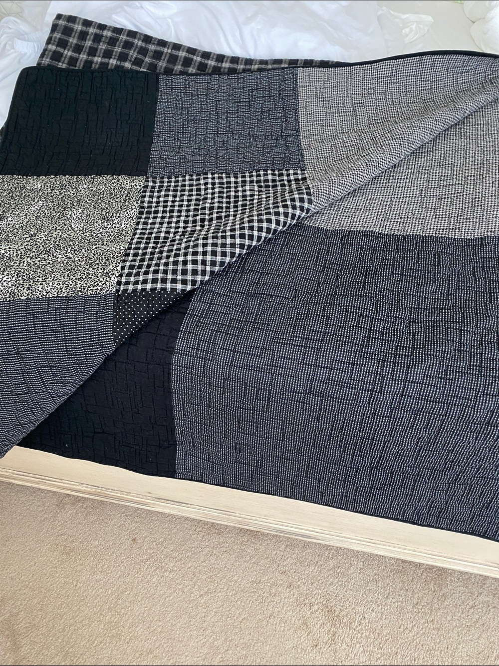 Black & Ivory Patchwork Quilt Full/Queen by Donna Sharp.